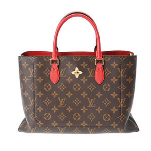 Louis Vuitton Monogram Flower Tote Coquelicot Red Canvas Bag